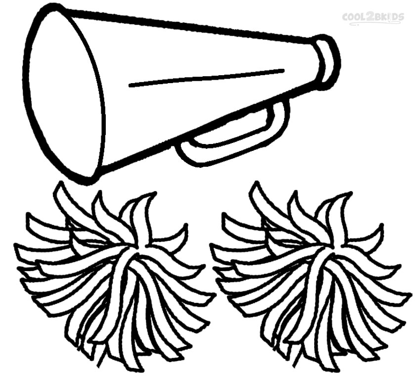 850x764 Cheerleading Megaphone Coloring Pages