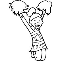 200x200 Spirited Cheerleader Coloring Pages Surfnetkids