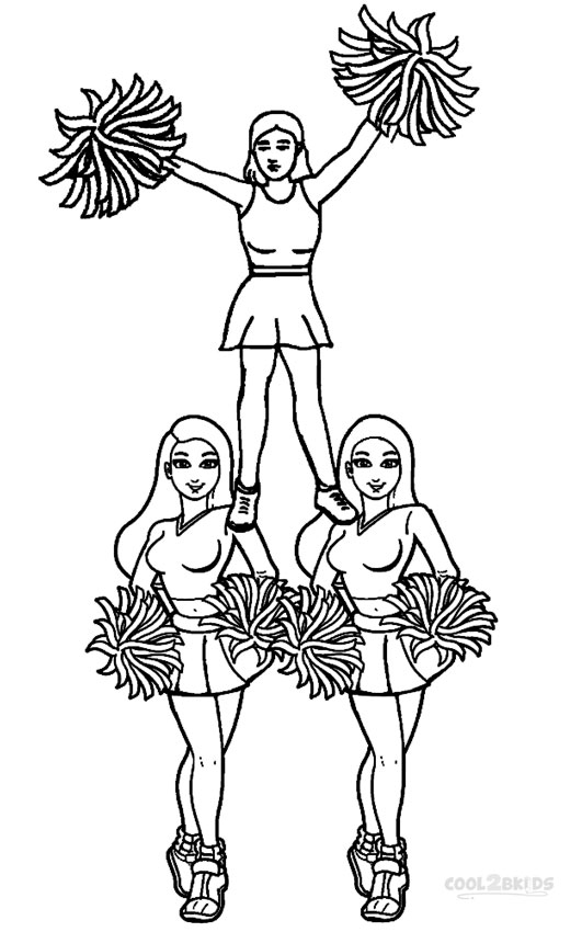 531x850 Cheerleading Coloring Pages