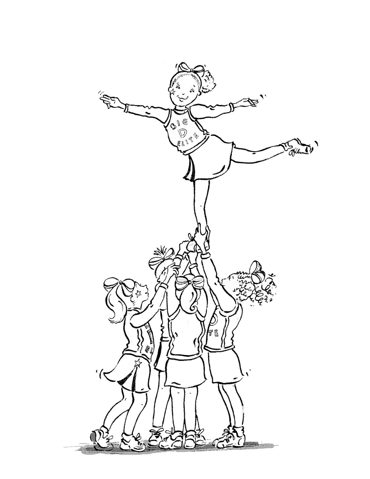 1236x1600 Cheerleading Coloring Pages Cheer