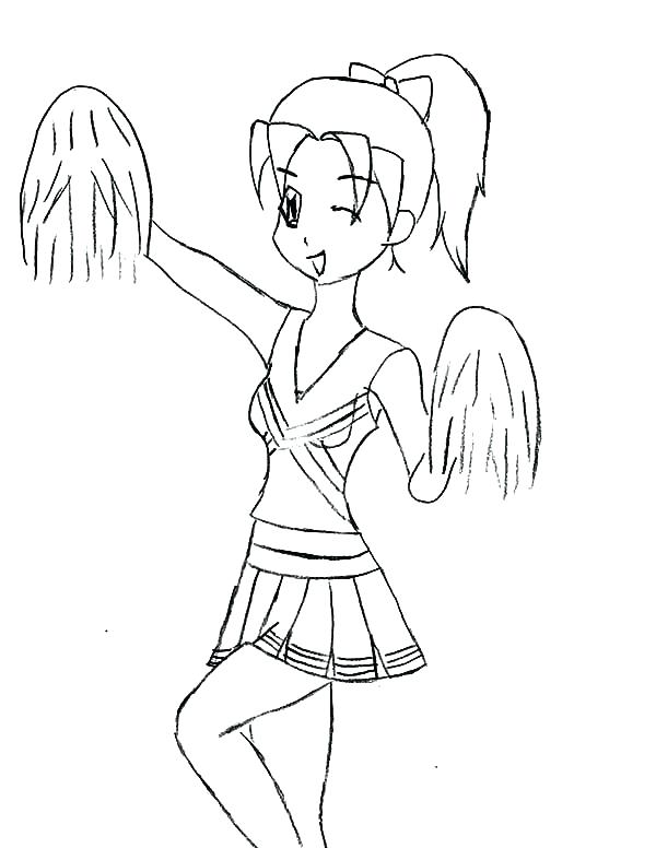 Cheerleading Stunt Coloring Pages at GetColorings.com | Free printable ...