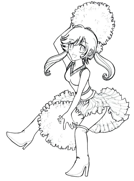 555x750 Cheerleader Coloring Page Cheerleader Coloring Page Free Printable