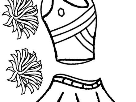 440x330 47 Cheer Coloring Pages, Cheerleader Difficult Stunt Coloring
