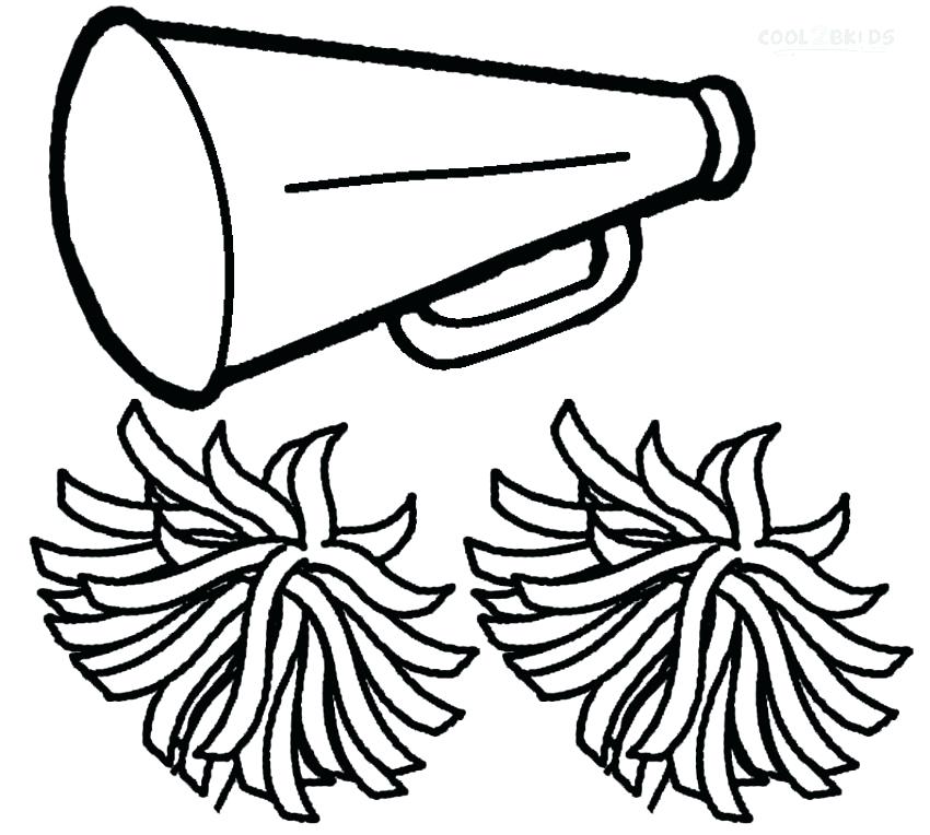 850x764 Cheerleading Coloring Pages Megaphone Coloring Pages Cheerleading