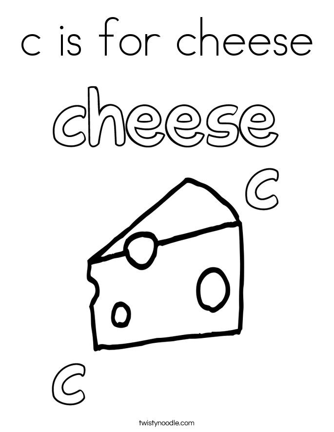 685x886 C Is For Cheese Coloring Page