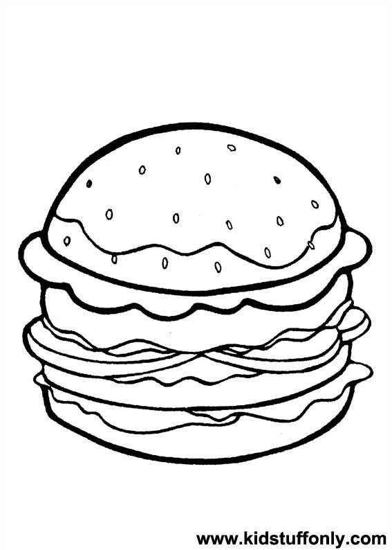 Cheeseburger Coloring Page at GetColorings.com | Free printable