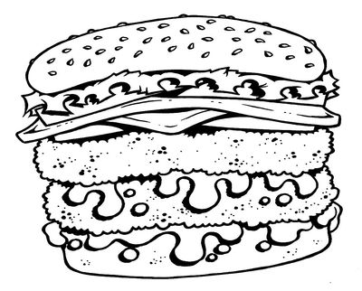 Cheeseburger Coloring Coloring Page, Coloring Image, Clipart 400x322 Cheeseburger Coloring Coloring Page, Coloring Image, Clipart
