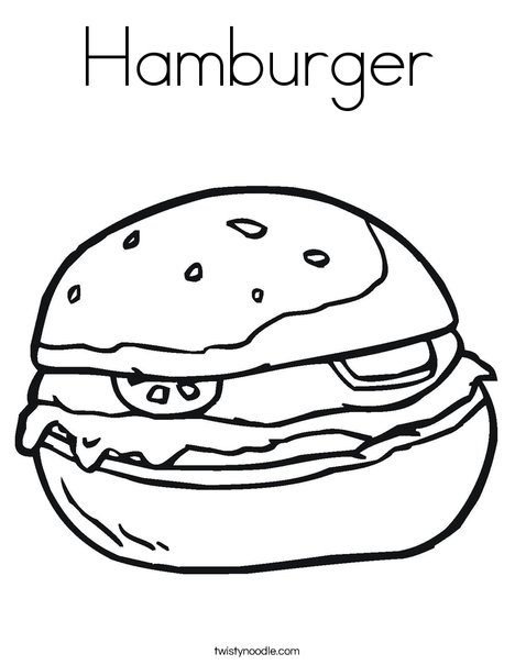 Hamburger Coloring Page 468x605 Hamburger Coloring Page