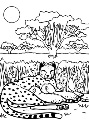 Cheetah Coloring Pages To Print