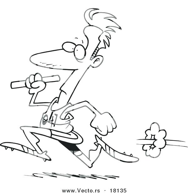 600x620 Running Coloring Pages Running Coloring Pages Person Running