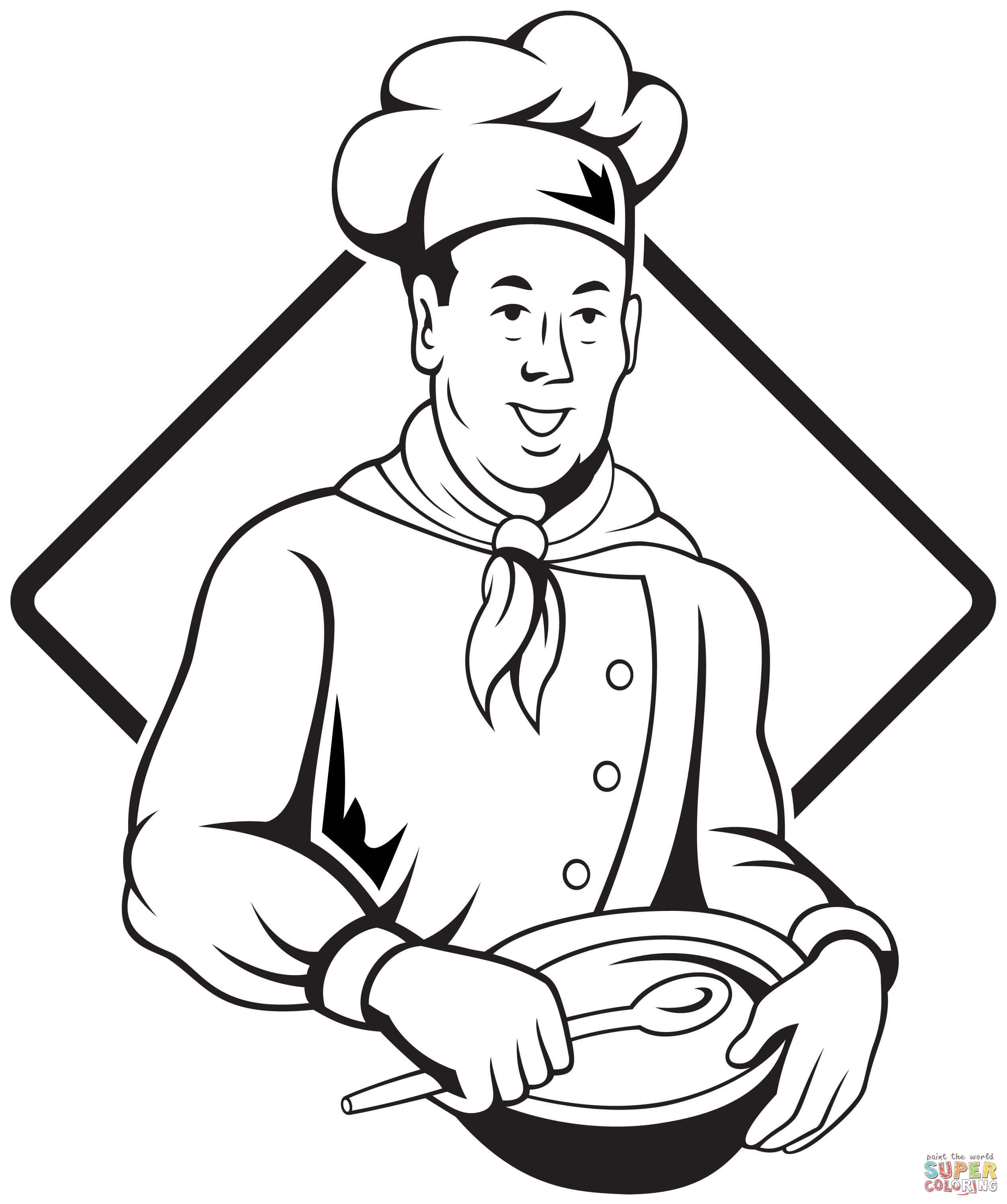 Chef Coloring Page Italian Pizza Free Printable Pages 2528x3024 Chef Coloring Page Italian Pizza Free Printable Pages