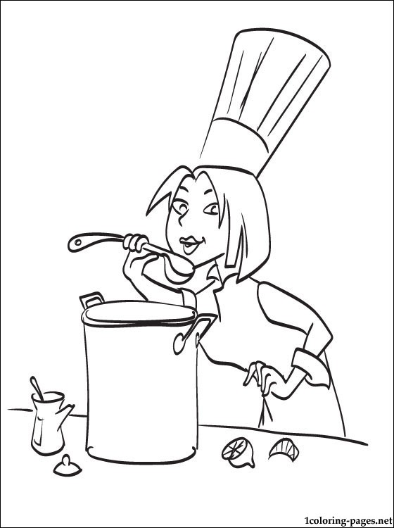 Girl Chef From Ratatouille Coloring Page Printable 560x750 Girl Chef From Ratatouille Coloring Page Printable