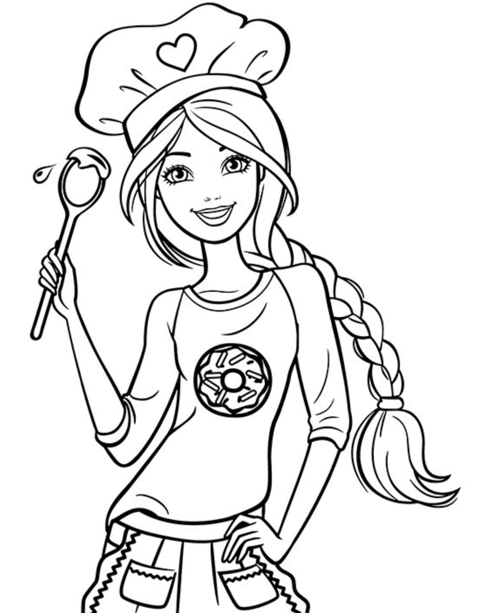 Chef Barbie Coloring Page Dylans Bday Ideas Barbie 1533x1958 Chef Barbie Coloring Page Dylans Bday Ideas Barbie