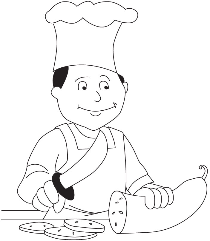 Chef Coloring Page 703x808 Chef Coloring Page
