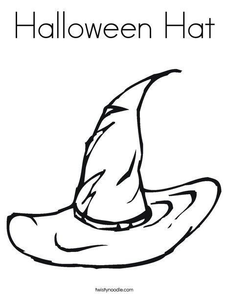 Halloween Hat Coloring Page 468x605 Halloween Hat Coloring Page