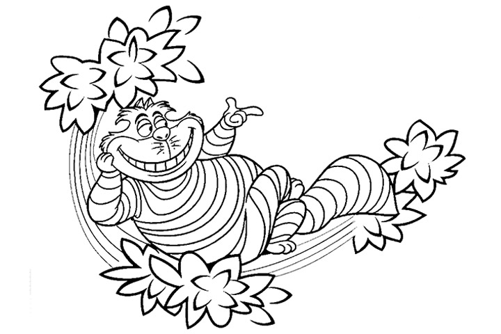 720x480 Cheshire Cat Coloring Pages To Download And Print For Free