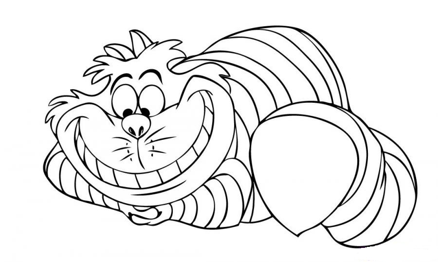 900x538 Cheshire Cat Coloring Pages
