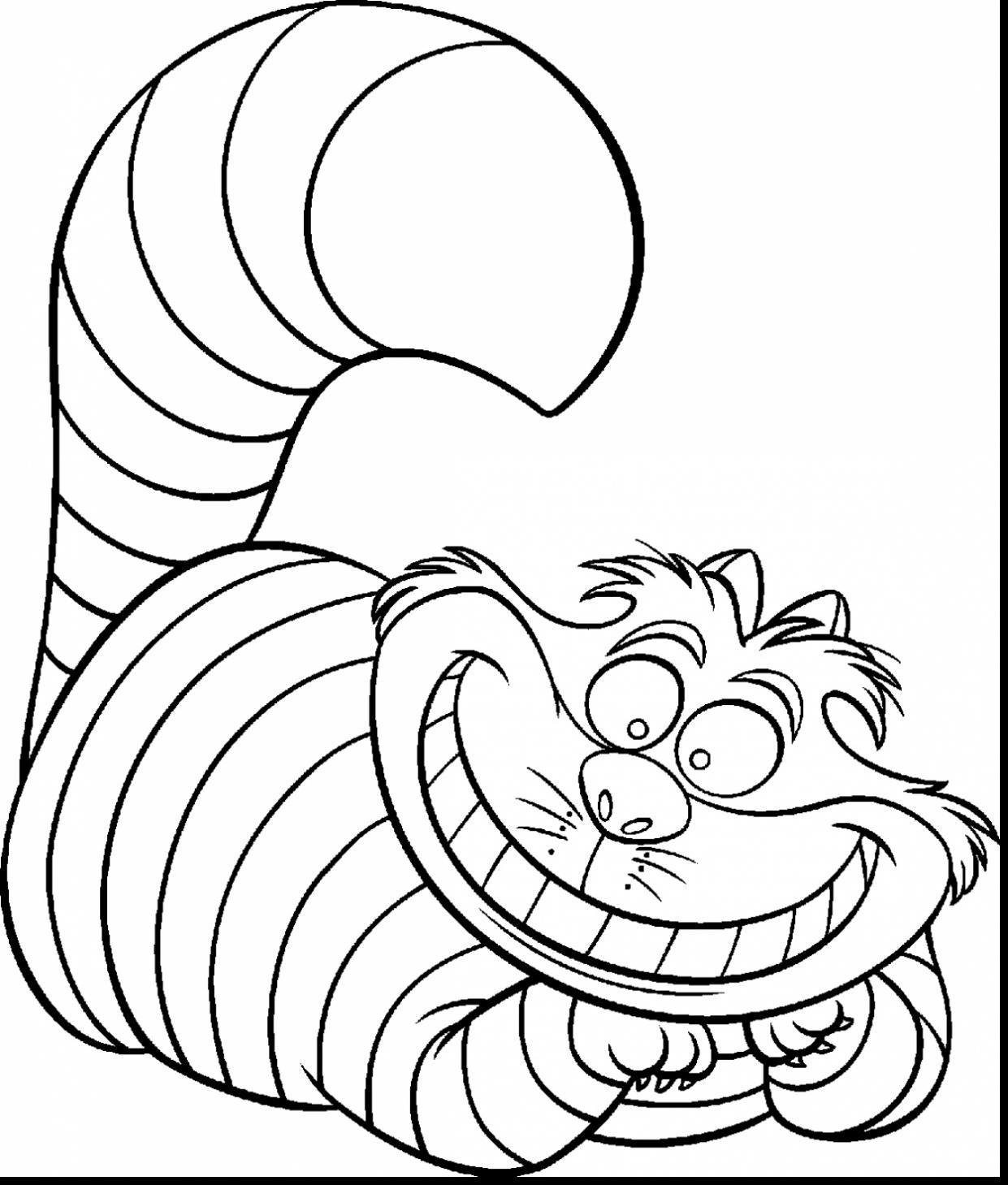 1241x1459 Incredible Alice Wonderland Cheshire Cat Coloring Pages