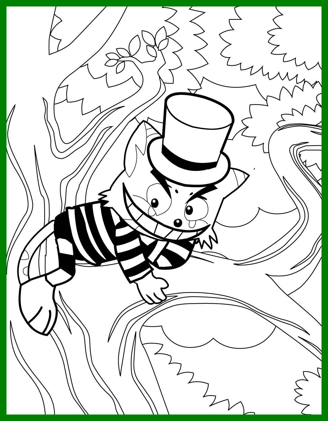 1327x1702 Unbelievable Cheshire Cat Coloring Pages Image For Evil Trends
