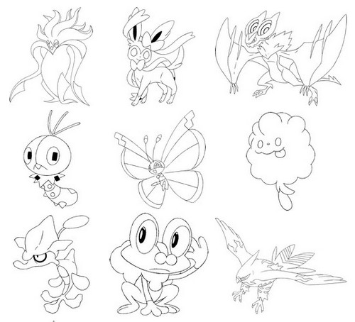 500x454 Miracle Pokemon Xy Coloring Pages X Y