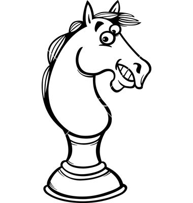 Horse Chess Cartoon Coloring Page Vector 1668243 380x400 Horse Chess Cartoon Coloring Page Vector 1668243