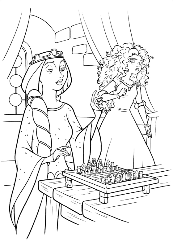 Merida Do Not Want To Play Chess Coloring Pages Coloring Pages 560x794 Merida Do Not Want To Play Chess Coloring Pages Coloring Pages