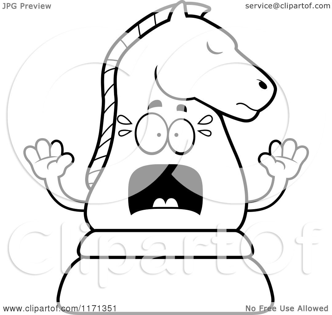 Cartoon Clipart Of A Screaming Black Chess Knight Mascot 1080x1024 Cartoon Clipart Of A Screaming Black Chess Knight Mascot