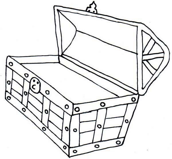 600x554 Open Treasure Chest Coloring Page Kiddos! Treasure