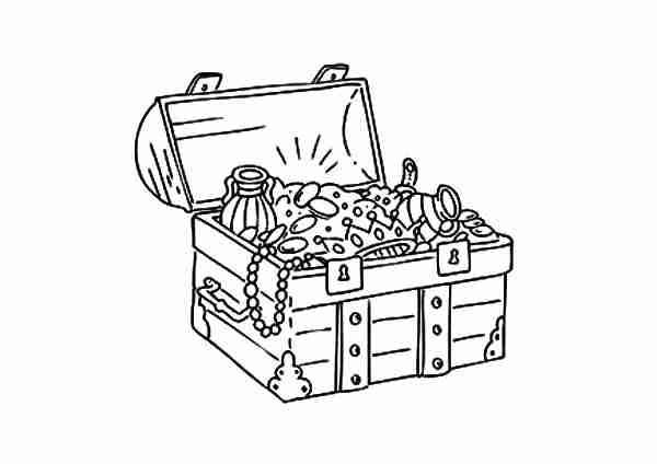 600x424 Excellent Treasure Chest Coloring Page New 4741 Stunning