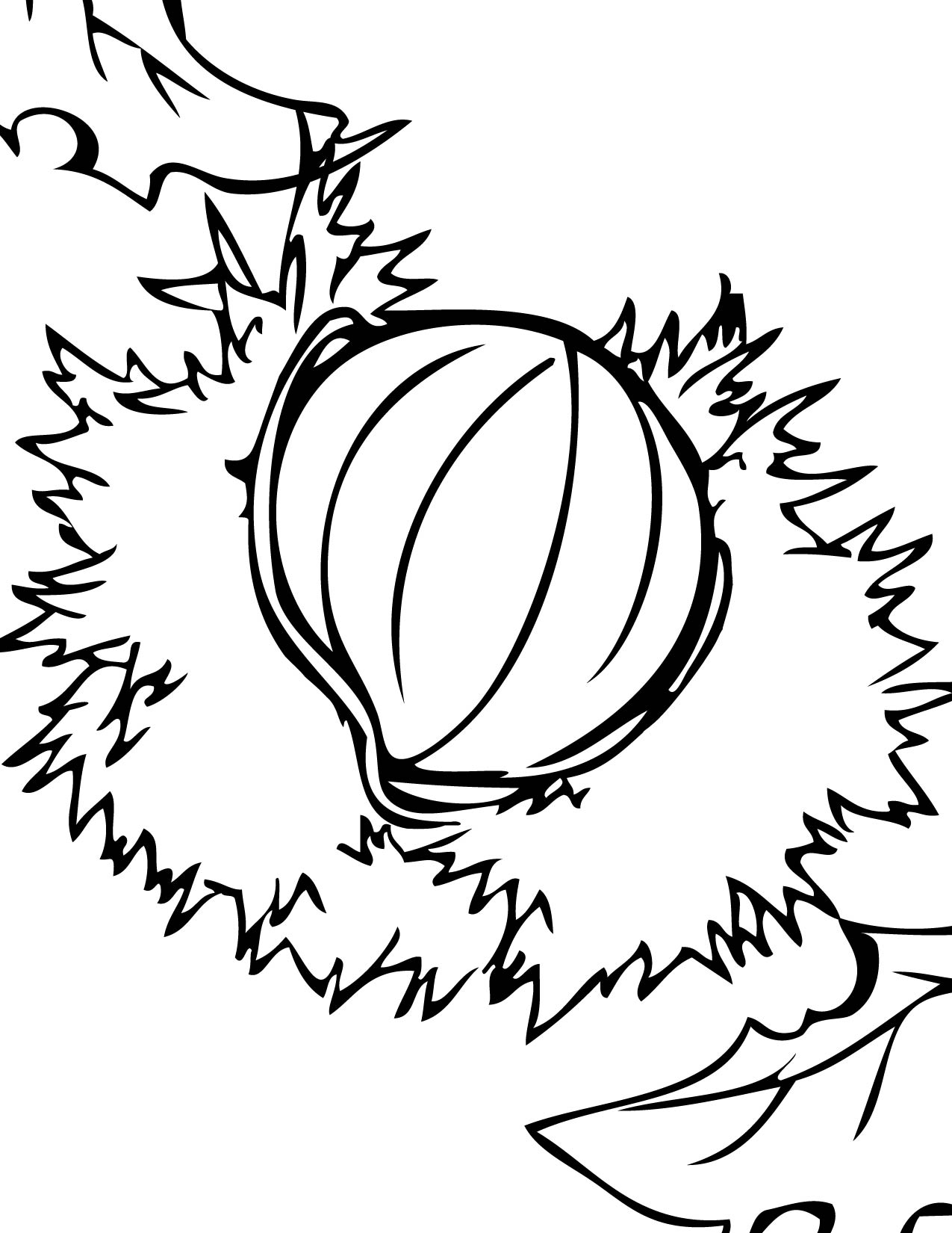 1275x1650 Chestnut Coloring Page