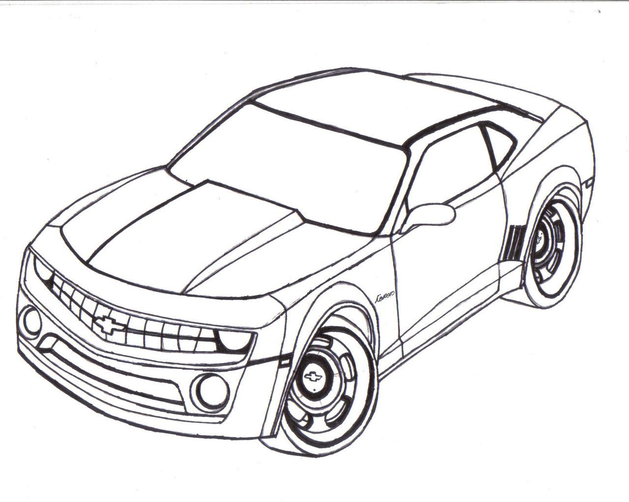 1280x1021 Chevy Cars Camaro 69 Coloring Pages
