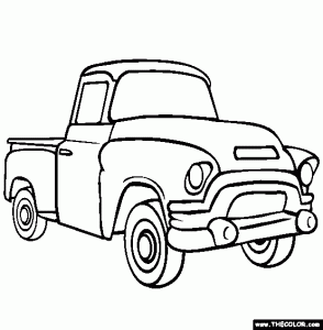 294x300 Coloring Pages Trucks Pickup Truck Printable Benjamin's 1st