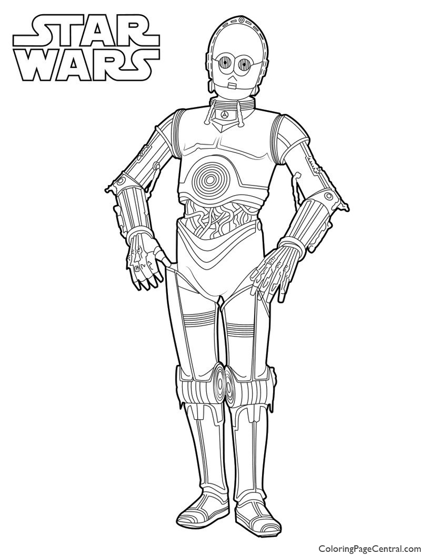 Star Wars C 3po Coloring Page Coloring Page Central 850x1100 Star Wars C 3po Coloring Page Coloring Page Central