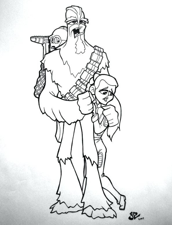 Chewbacca Coloring Pages 594x776 Chewbacca Coloring Pages