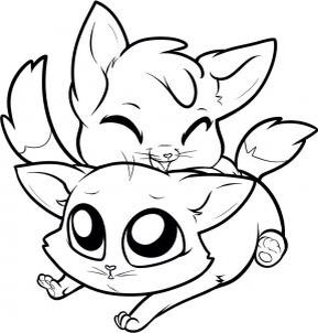 Chibi Animals Coloring Pages