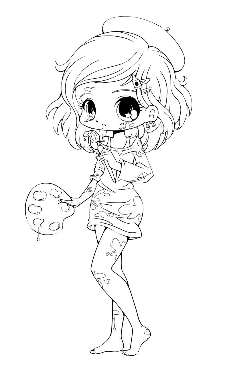 Chibi Anime Girl Coloring Pages 800x1283 Chibi Anime Girl Coloring Pages