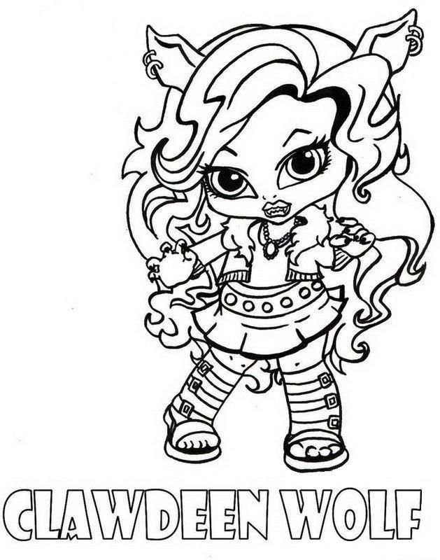 Download And Print Clawdeen Wolf Little Girl Monster High Coloring 629x800 Download And Print Clawdeen Wolf Little Girl Monster High Coloring