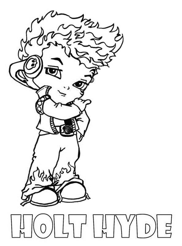 Holt Hyde Little Boy Monster High Coloring Page Things For My 593x800 Holt Hyde Little Boy Monster High Coloring Page Things For My