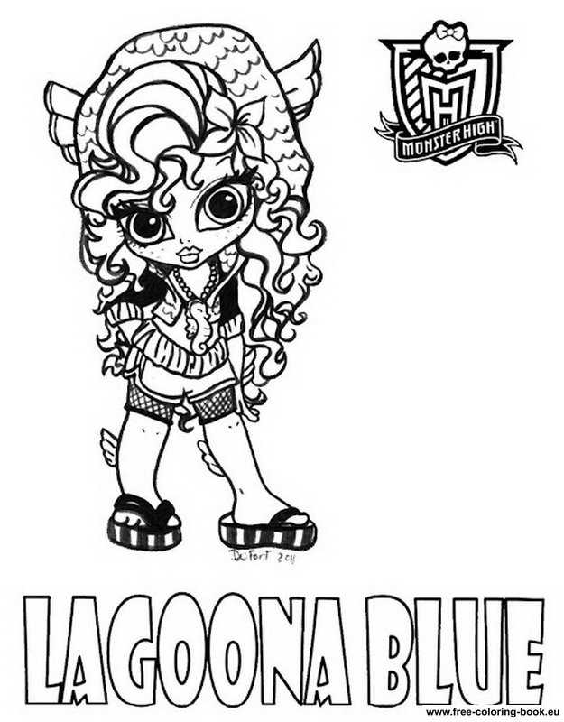 Baby Monster High Coloring Page 625x800 Baby Monster High Coloring Page