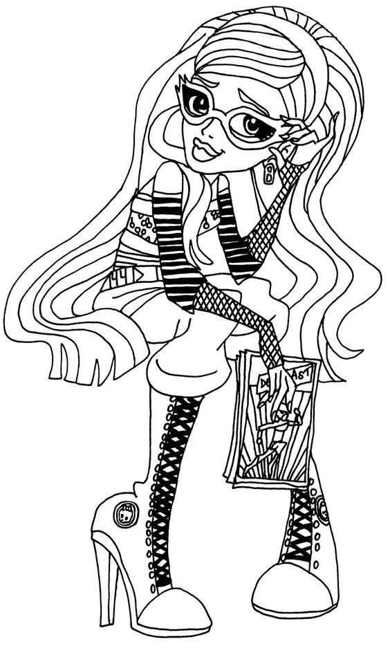 Monster High Ghoulia Coloring Pages Fresh Chibi Monster High 564x950 Monster High Ghoulia Coloring Pages Fresh Chibi Monster High