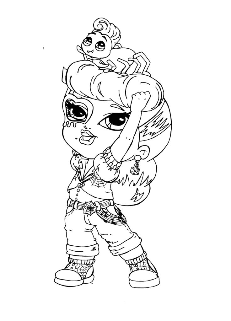 Operetta Monster High Coloring Pages 736x1023 Operetta Monster High Coloring Pages