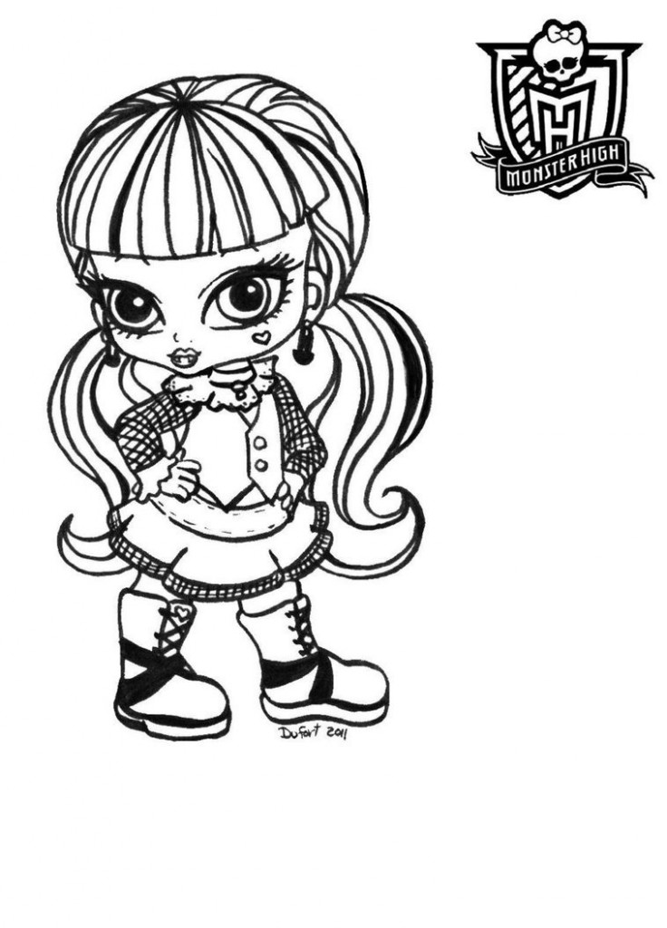 Sweet Ideas Monster High Color Pages Chibi Coloring Download 736x1024 Sweet Ideas Monster High Color Pages Chibi Coloring Download