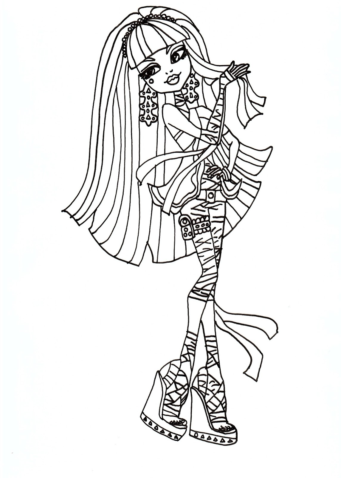 Free Printable Monster High Coloring Pages Cleo De Nile Coloring 1144x1600 Free Printable Monster High Coloring Pages Cleo De Nile Coloring