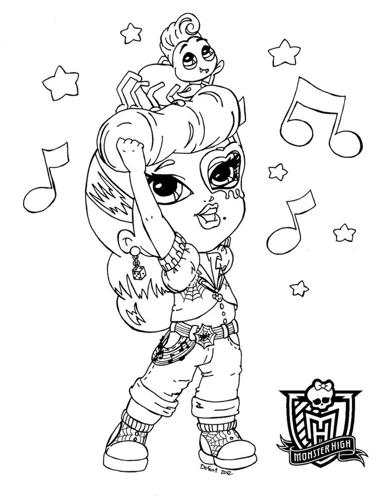Chibi Monster High Coloring Pages Download And Print For Free 736x964 Chibi Monster High Coloring Pages Download And Print For Free