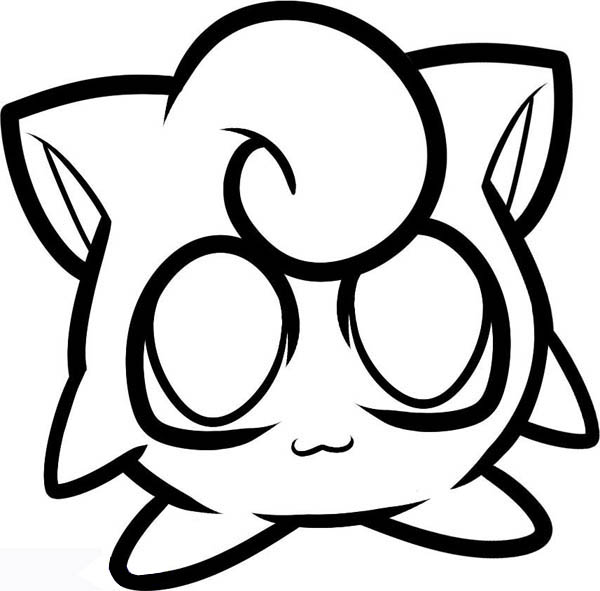 600x591 Chibi Jigglypuff Coloring Page