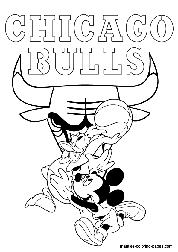 Chicago Bulls Coloring Pages Printable 595x842 Chicago Bulls Coloring Pages Printable
