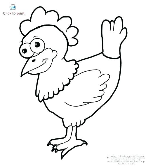 500x570 Baby Chick Coloring Page