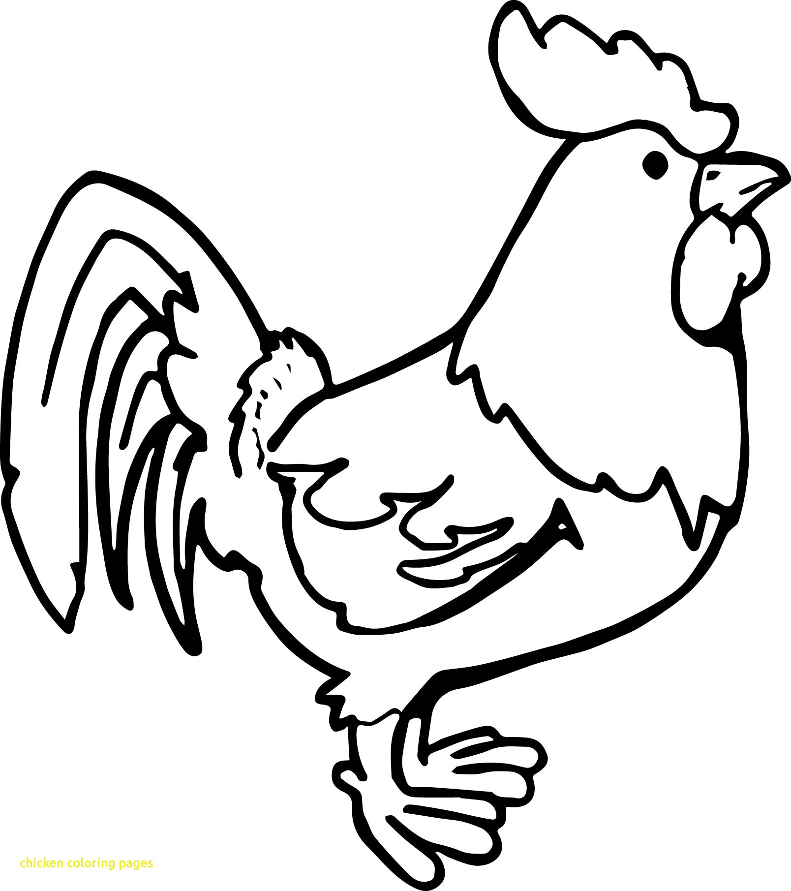 Chicken Coloring Pages With For Kids Page 15 Line 1608x1811 Chicken Coloring Pages With For Kids Page 15 Line