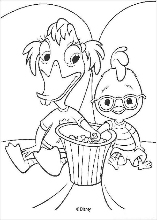 Chicken Little Coloring Pages 607x850 Chicken Little Coloring Pages