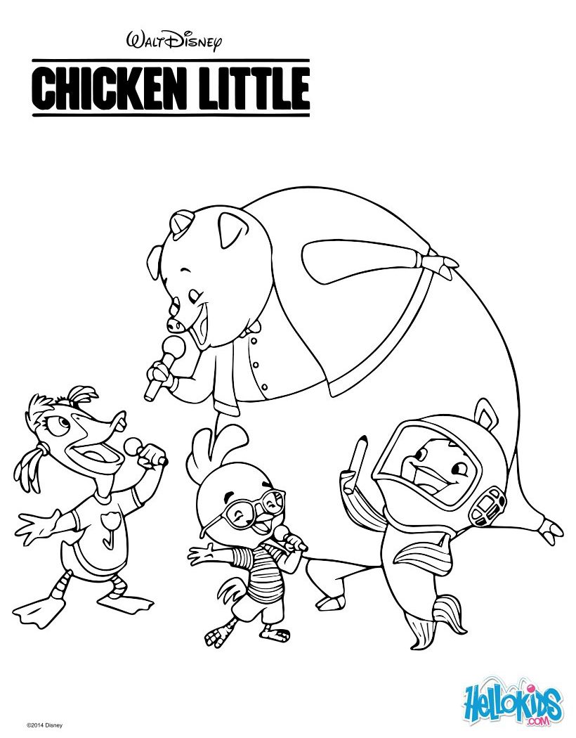 Chicken Littles Plan Is To Coloring Sheets Little General Free 820x1050 Chicken Littles Plan Is To Coloring Sheets Little General Free